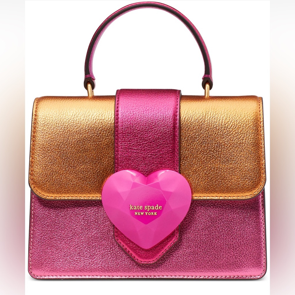 kate spade New York Bijou Colorblocked Metallic Leather Mini Top Handle